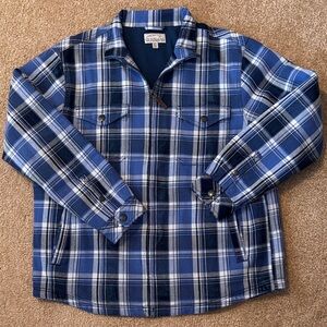 Blue Plaid Shirt Jacket